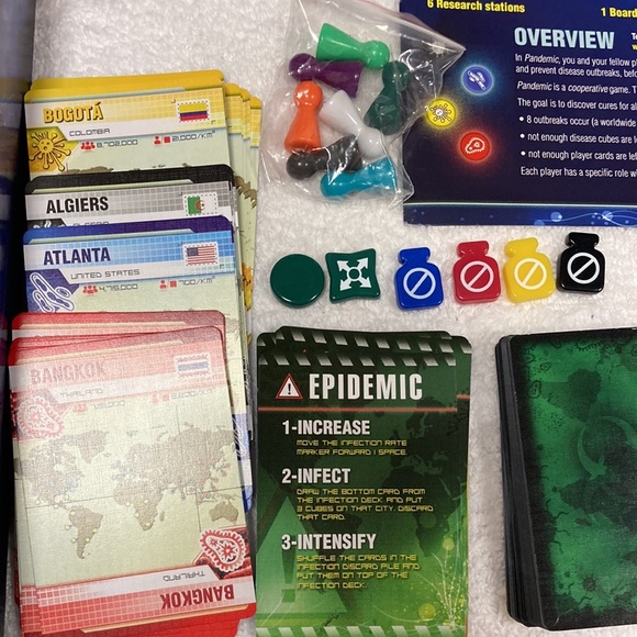 PANDEMIC Board Game Complete (Award Winning Co-op Family 2-4 Players) 2012 MINT - Picture 5 of 7